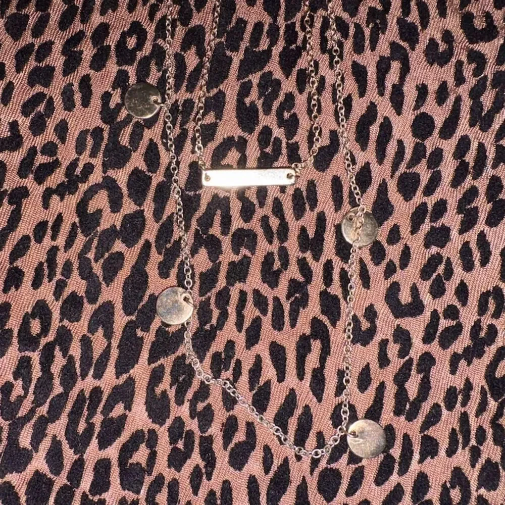 Double-layered gold-tone necklace